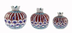 Porcelain Authentic Patterns Decorative Object Set - 12x12 - Colorful Decors