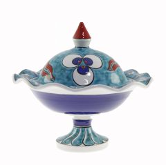 Porcelain Authentic Ottoman Sugar Bowl - 30x30 - Colorful Bowls