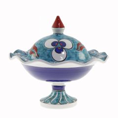 Porcelain Authentic Ottoman Sugar Bowl - 30x30 - Colorful Bowls