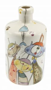 Fun Model Fishing Cats Oil Bottle 900ml - 10x10 - Colorful Serving Tools