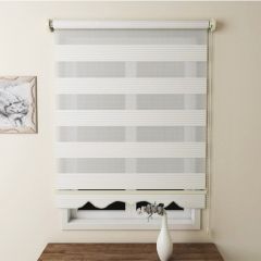 Pleated White Roller 160 x 200 cm