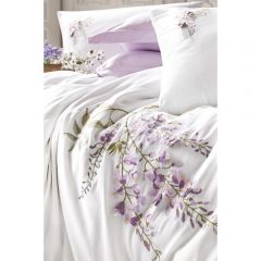 Cotton Box 3D Embroidered Satin Double Duvet Cover Set