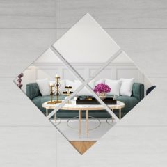 4 Piece Decorative Mirror 20 x 20 cm