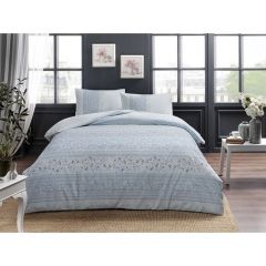 Double Duvet Cover Set Leona Blue