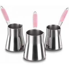 Coffee Pot Set Pink - 13x20 - Silver KETTLES