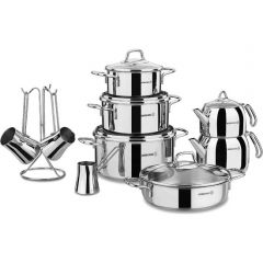 16 Piece Stainless Steel Cookware Set