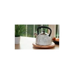 Marble Patterned 2.5 Lt Steel Pressure Teapot - 18x13 - White Teapots