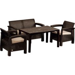 4-Person Patio Dining Set with Cushions