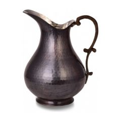 Copper Pinar Jug No. 2 Hand Forged Oxide - 20x16 - Black Pitchers