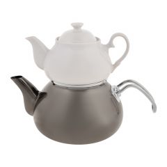 Celine Enamel Anthracite Teapot Set - 16x16 - White Teapots