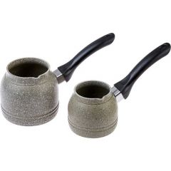 Set of 2 Coffee Pots - 13x23 - Grey KETTLES, Granite KETTLES