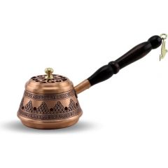 Handmade Grape Patterned Copper Incense Holder - 10x10 - Copper CANDLE HOLDERS