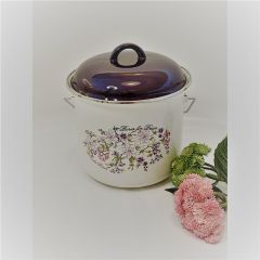 18 cm Enamel Bucket - 19x22 - White COOKING PANS & SKILLETS
