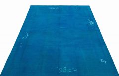 Vintage Worn Carpet Beautifying Your Home With Its Blue Color - 234x161 - Blue Area Rugs, Wool Area Rugs