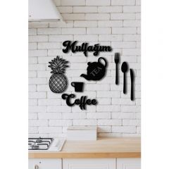 Handmade Black 9 Piece Pineapple Kitchen Wooden Wall Decal