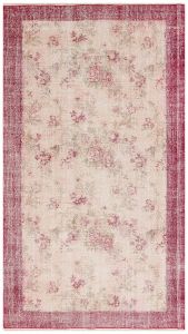 Turkish Rug - Anatolian Turkish Wool Natural Vintage Hand Knotted Rug - 203x112 - Other Living Room Rugs