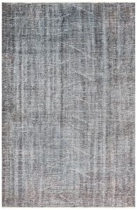 Turkish Rug - Unique Anatolian Hand Knotted Vintage Rug - 221x147 - Grey Living Room Rugs