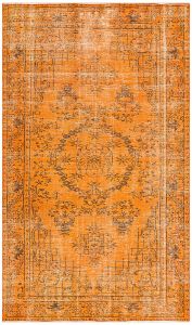 Turkish Rug - Anatolian Hand Knotted Vintage Rug - 288x173 - Brown Living Room Rugs