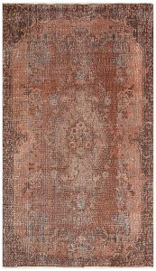 Turkish Rug - Anatolian Hand Knotted Vintage Rug - 203x117 - Other Living Room Rugs
