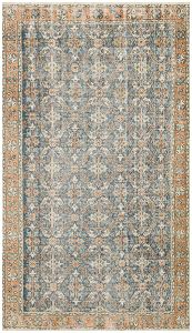 Turkish Rug - Unique Anatolian Hand Knotted Vintage Look Rug - 283x161 - Other Living Room Rugs