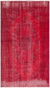Turkish Rug - Anatolian Hand Knotted Vintage Rug - 260x150 - Red Living Room Rugs, Wool Living Room Rugs | Loftry