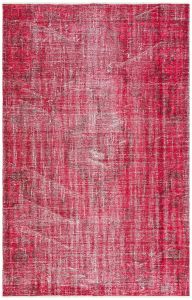 Turkish Rug - Anatolian Hand Knotted Turkish Wool Vintage Rug - 233x148 - Red Living Room Rugs, Wool Living Room Rugs | Loftry