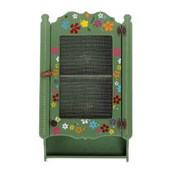 Country green wire cabinet