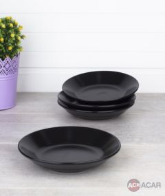 Acar Matte Black Dinner Plate