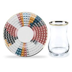 Colorful Zigzag Pattern Tea Set