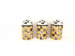 Checkered Spice Rack 3 Pieces