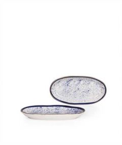 Sapphire Gilded Serving Platter, Blue and White Serving Dishes