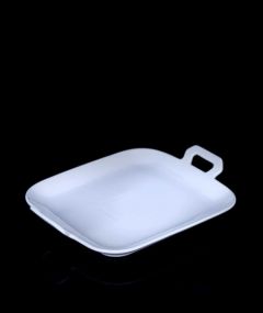 PORCELAIN SQUARE OVAL SERVICE PLATE - 32 Cm