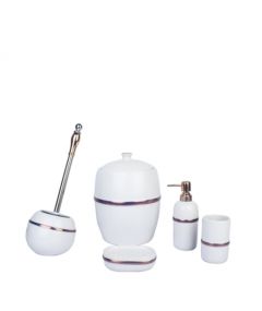 Bath Set 5 Pieces White