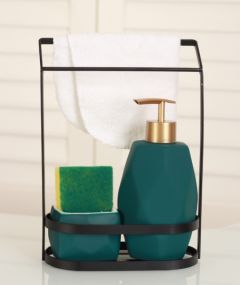 Matte Liquid Soap Dispenser with Sponge Green
