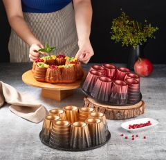 OMS 8 Piece Cake Mold Red-Black