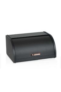 Metal Sliding Bread Box - Black