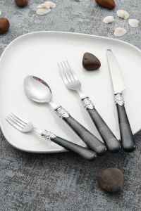 24 Pieces Stainless Steel Cutlery Smoked