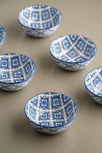 Mosaic 6 Pieces Marbling Pattern Porcelain Bowl 8.5 Cm