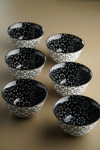 Mosaic 6 Pieces Flower Pattern Porcelain Bowl 11,7 cm