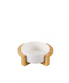Porcelain Bamboo Stand Round Presentation Bowl