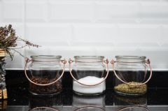 Glass Spice Jar & Canister - Set of 3