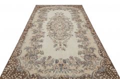 Antique Hand Woven Vintage Carpet - 293x166 - Beige Area Rugs, Wool Area Rugs