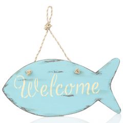 Fish-shaped welcome door decor