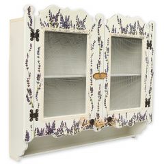 Double wire cabinet with lavender decoration
