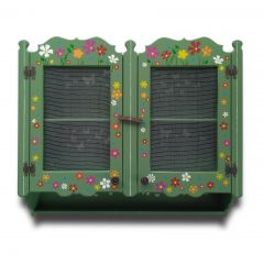 Country green double wire cabinet