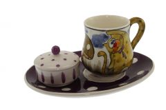 Fuchsia Model Fantasy Porcelain Coffee Cup  - 14x10 - Purple Coffee Cups
