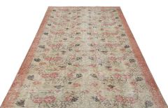 Real Hand Woven Antique Carpet - 265x158 - Beige Area Rugs, Wool Area Rugs