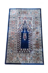 Mihenk Carpet Gördes Prayer Rug Navy Blue Color Soft Prayer Rug - 125x80 - Blue Throw Rugs