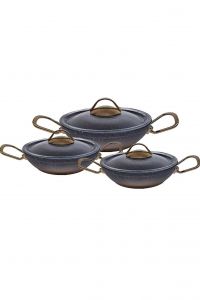 Everyday Pan Set of 6 pieces - 30x22 - Black Cooking Pans & skillets