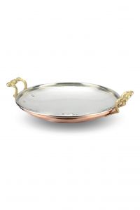 Copper Roasting Pan Tinned Inside 22 -24 Cm - 34x24 - Copper Roasting Pans